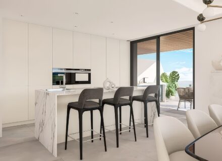 Apartamenty na sprzedaż w Esteponie – Alchemist – jasna kuchnia z wyjściem na taras
