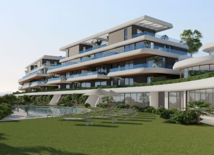 Apartamenty na sprzedaż w Esteponie – Alchemist – jasna kuchnia z wyjściem na taras