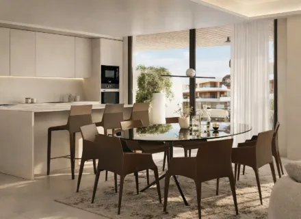 Modern kitchen and dining area in luxury apartment – apartments for sale Benahavis