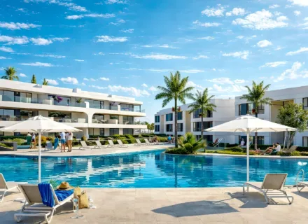 Modern residential complex with pool and outdoor lifestyle – apartments for sale Benahavis