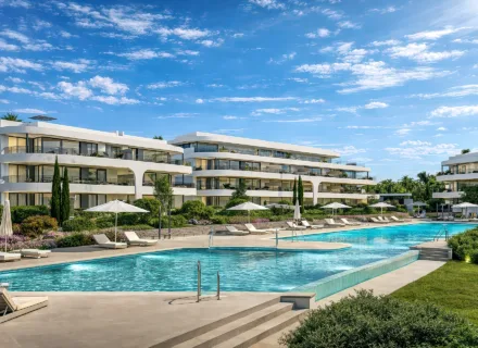 Luxury residential complex with large swimming pool – apartments for sale Benahavis