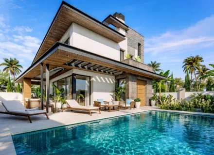 Modern two-story villa with private pool and terrace at One Bali Villas