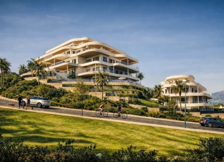 Apartments 360º by Cordia in Mijas showcasing modern architecture, landscaped surroundings and a prime location close to nature and the coast