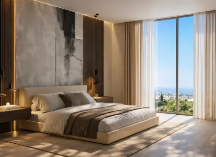 Luxury bedroom with panoramic sea view at Alcántara del Mar Mile residence