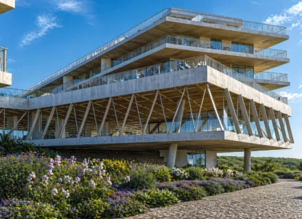 Vesta Mare Manilva – nowoczesny budynek apartamentowy o unikalnej architekturze z tarasami